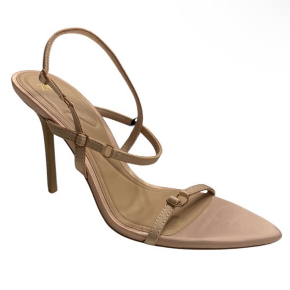 Zara Beige Strappy Heels